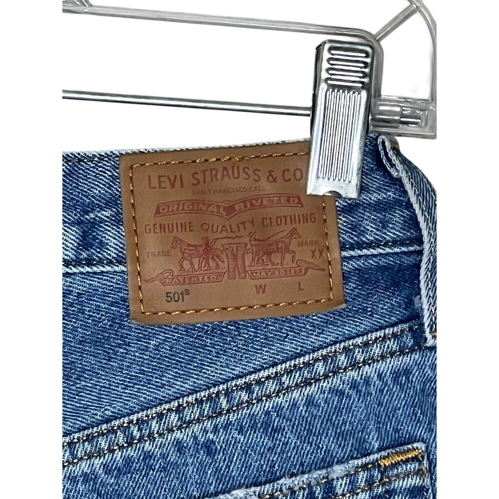 Levi’s 501 Original Fit High Rise Distressed Cutoff Shorts W26 - Picture 4 of 5
